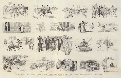 メモリアムでは、ランドルフ後期のカルデコットの絵からの抜粋 作： Randolph Caldecott